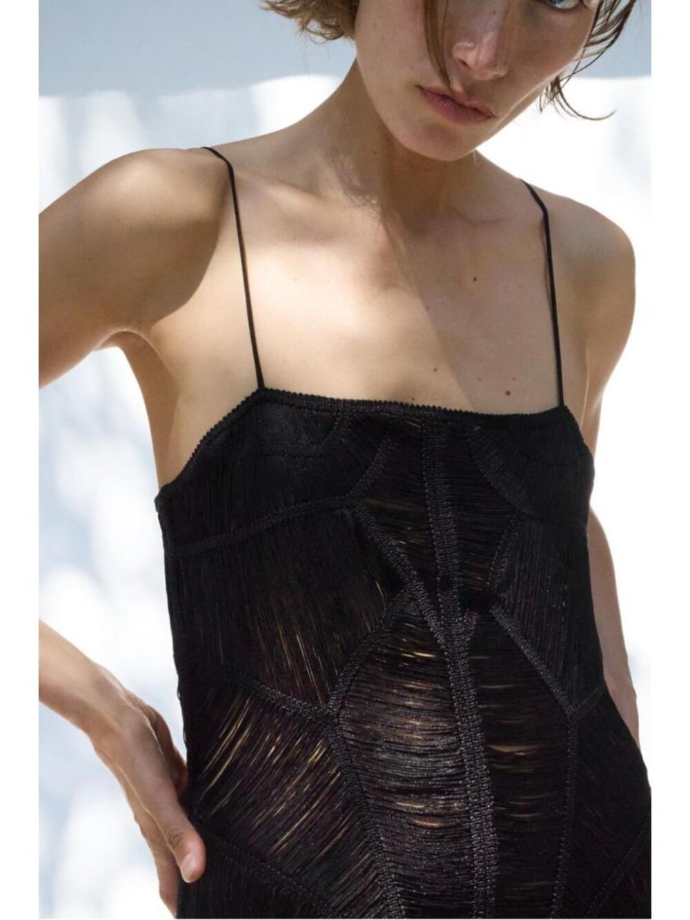 ZARA FRINGED MINI DRESS